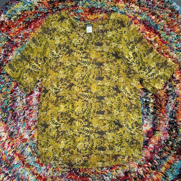 Ingear Resort Women Bikini Swimsuit Cover Up Top Sheer Yellow One Size Vacation - Picture 1 of 9